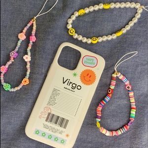 Virgo iPhone 12 cover with beaded charms